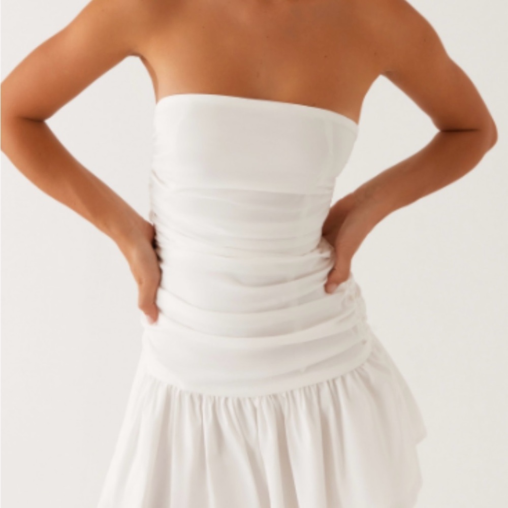 Peppermayo Strapless White Dress
